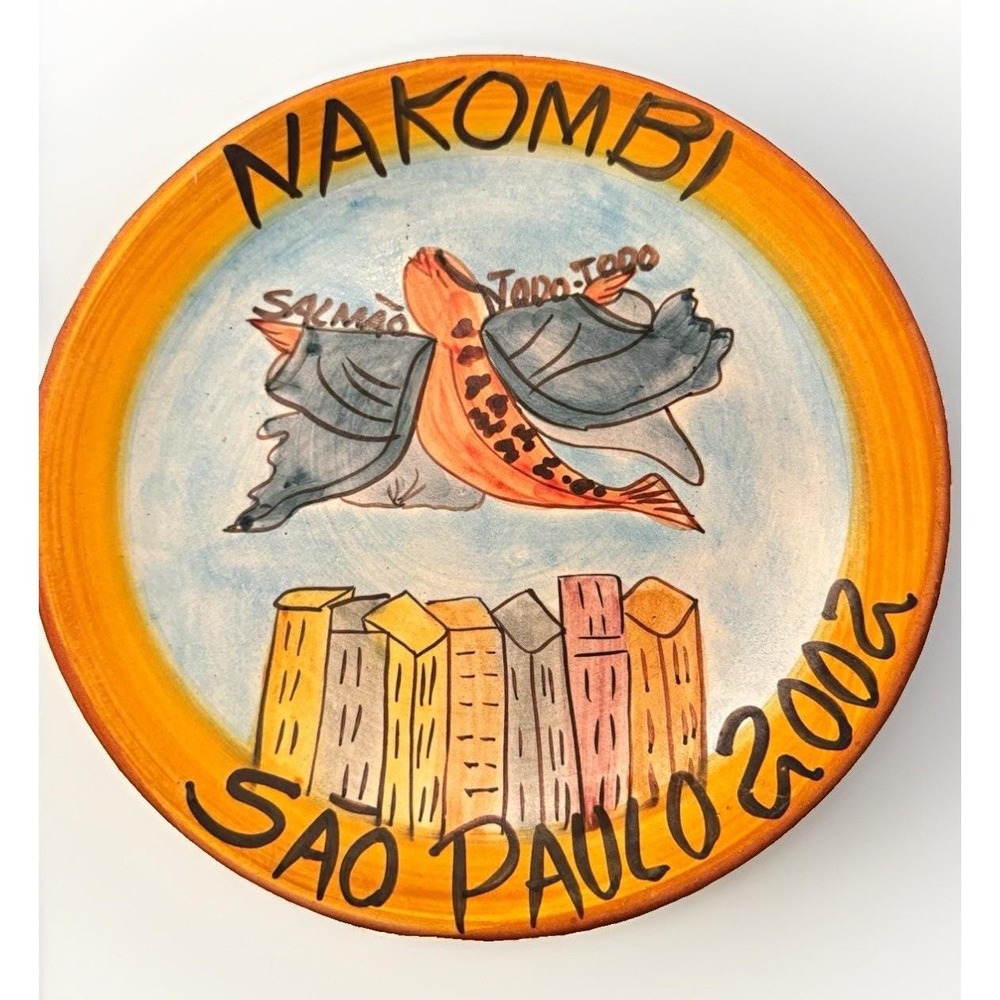 Prato da Boa Lembrança Nakombi São Paulo 2002 Collector Plate Fish Cape